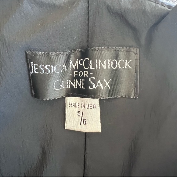 Vintage Jessica McClintock Gunne Sax Lace Up Corset Mini Dress Goth Fairy Grunge - Picture 6 of 8